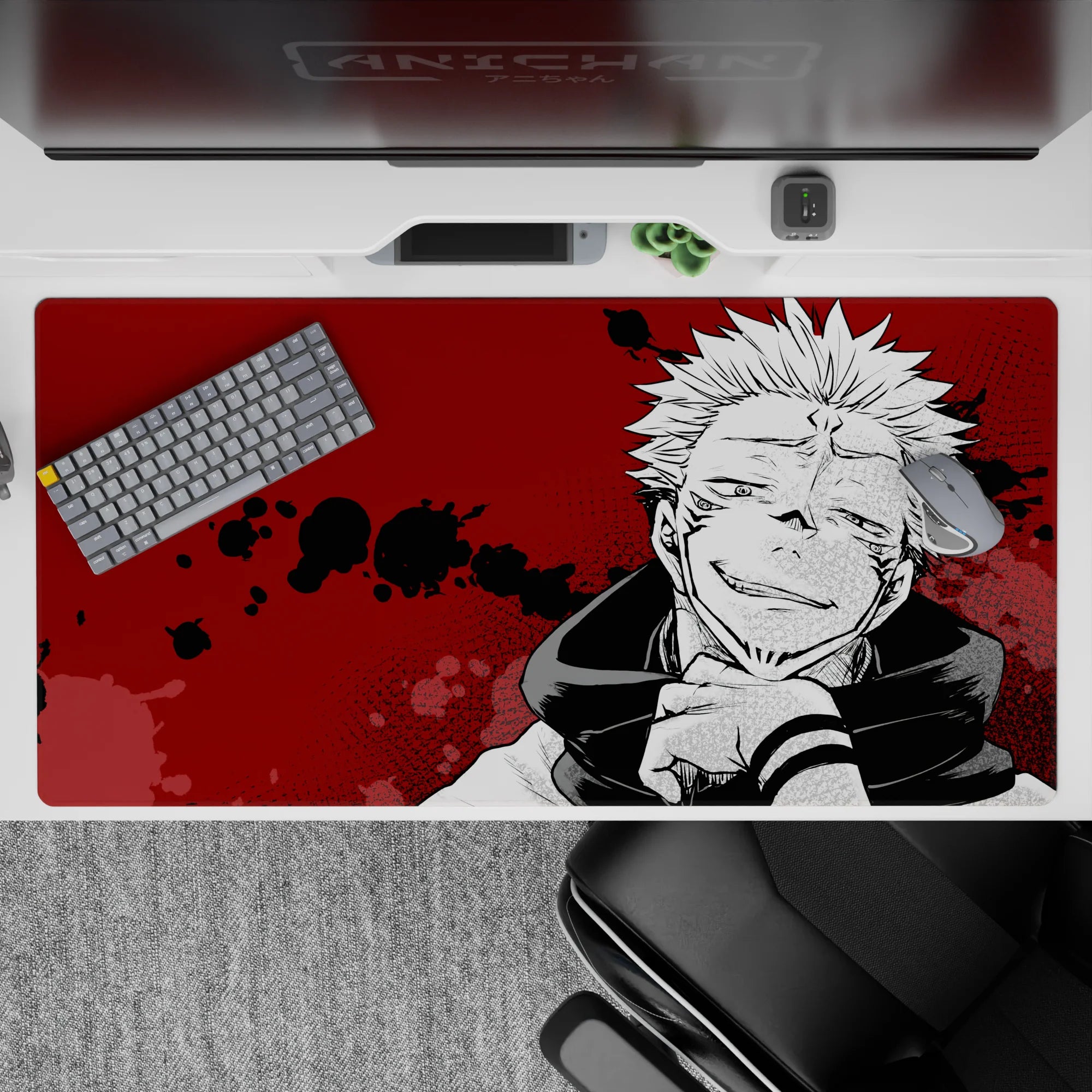 Jujutsu Kaisen Deskmat | Mousepad | Deskpad - Cursed Smile - AniChan