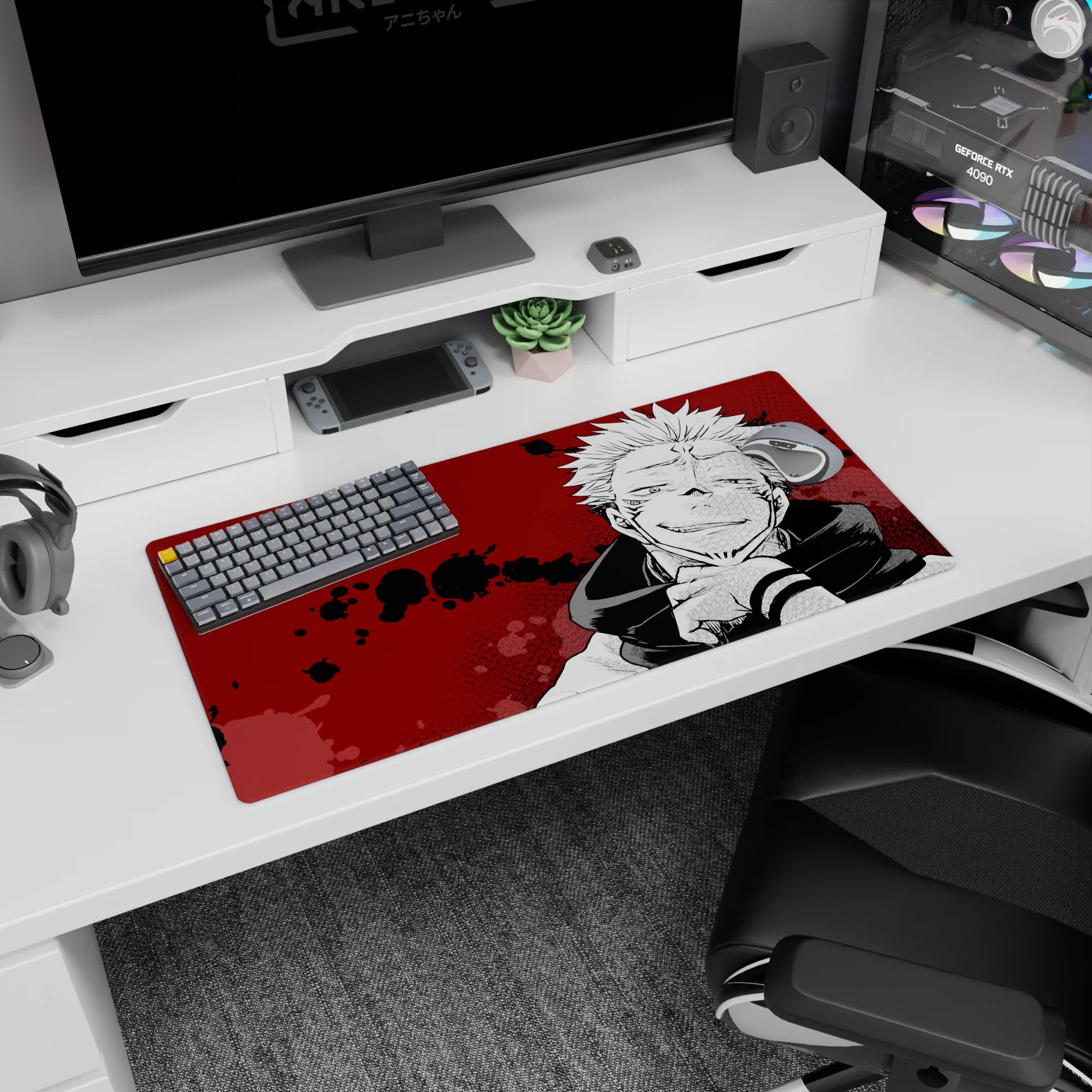 Jujutsu Kaisen Deskmat | Mousepad | Deskpad - Cursed Smile - AniChan