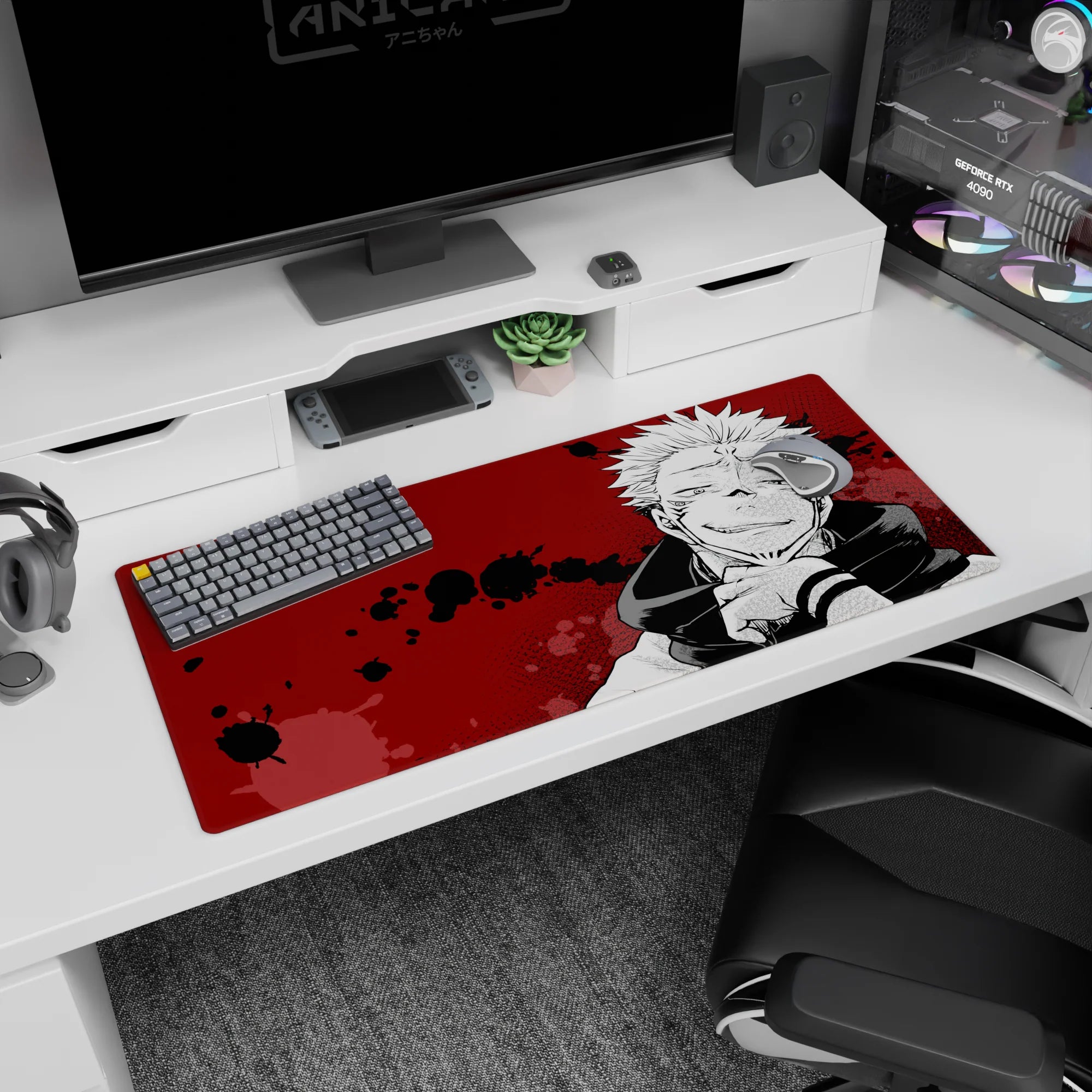 Jujutsu Kaisen Deskmat | Mousepad | Deskpad - Cursed Smile - AniChan