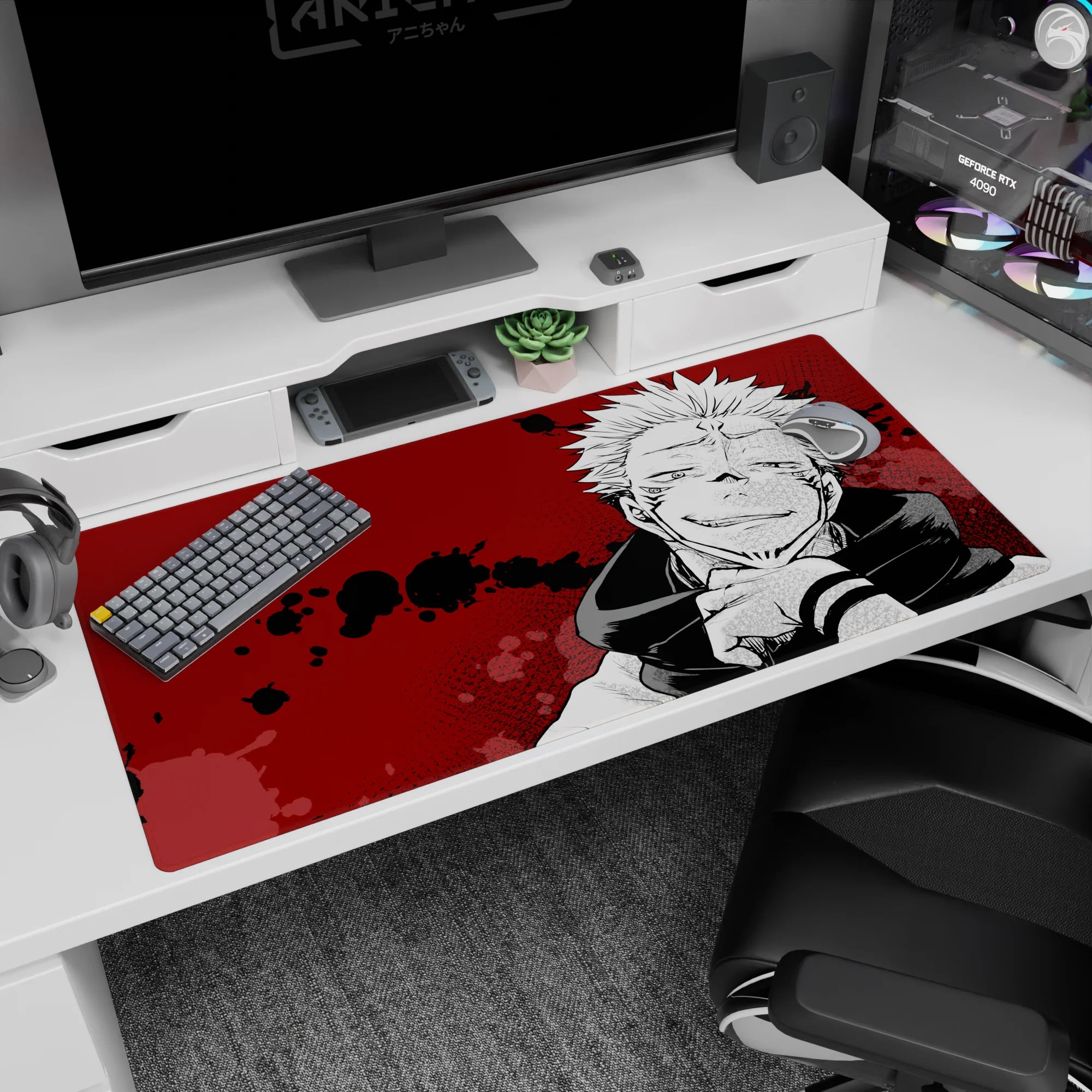 Jujutsu Kaisen Deskmat | Mousepad | Deskpad - Cursed Smile - AniChan