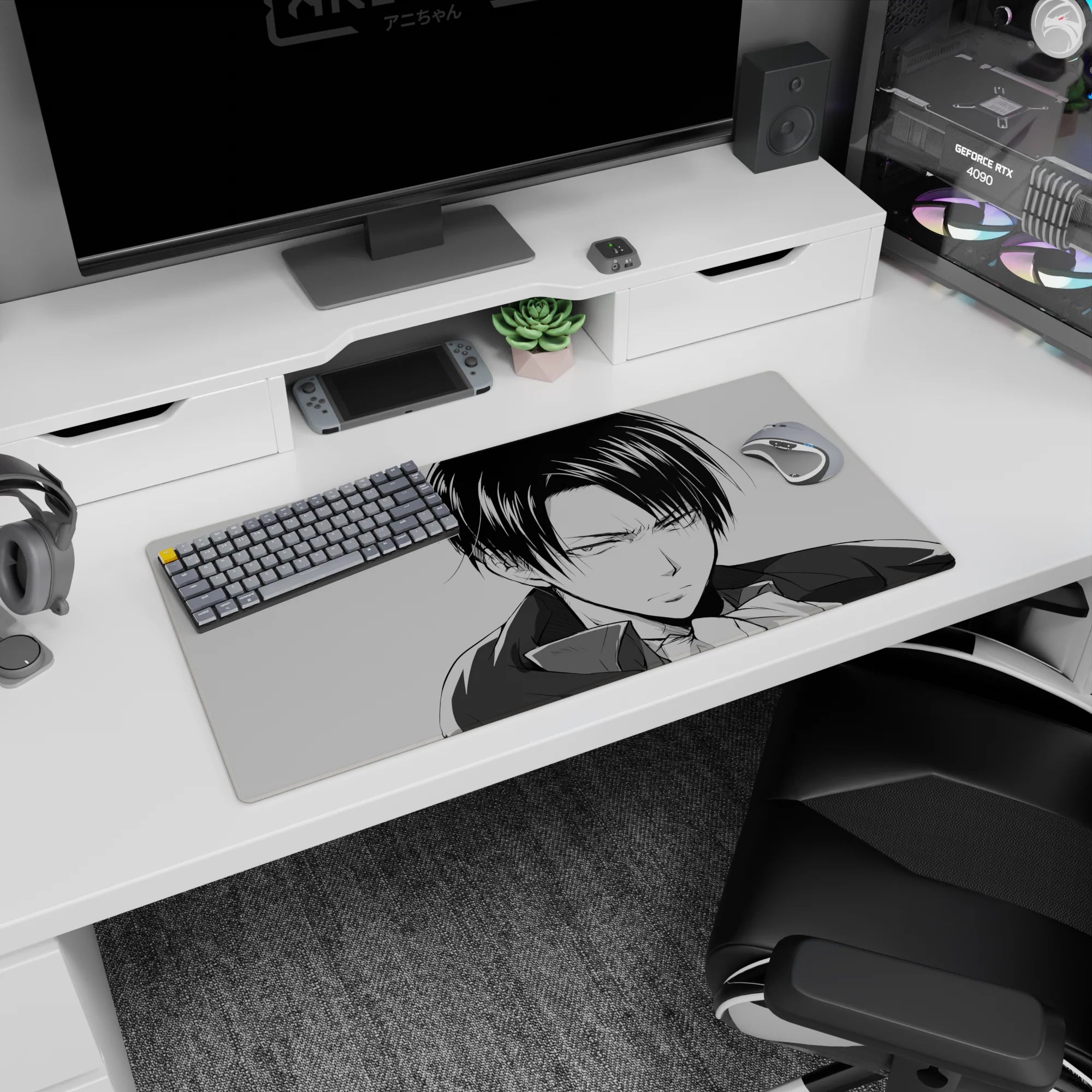 Attack on Titan - Anime Mouse Pad and Desk Pad - Unyielding Commander - AniChan