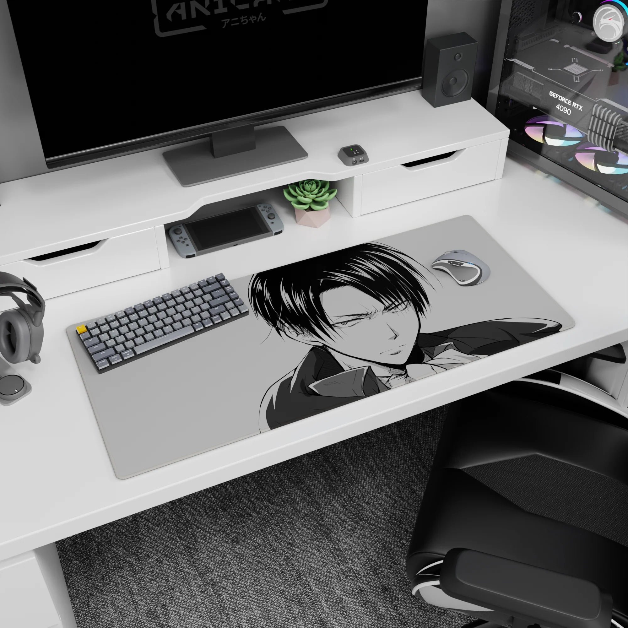 Attack on Titan - Anime Mouse Pad and Desk Pad - Unyielding Commander - AniChan