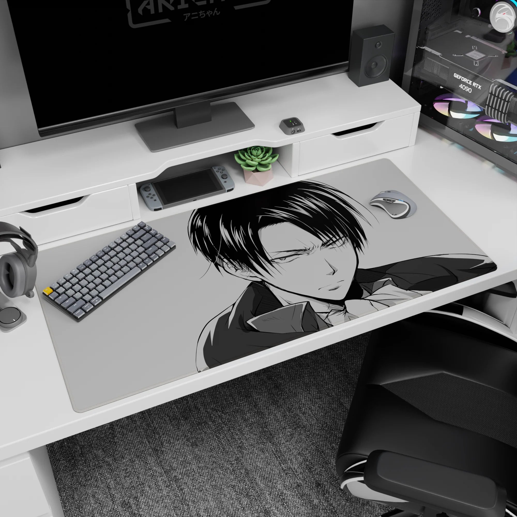 Attack on Titan - Anime Mouse Pad and Desk Pad - Unyielding Commander - AniChan