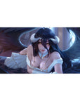 Albedo from Overlord graces this 40x20 inch anime mouse pad with her captivating gaze, golden eyes, and dark wings.