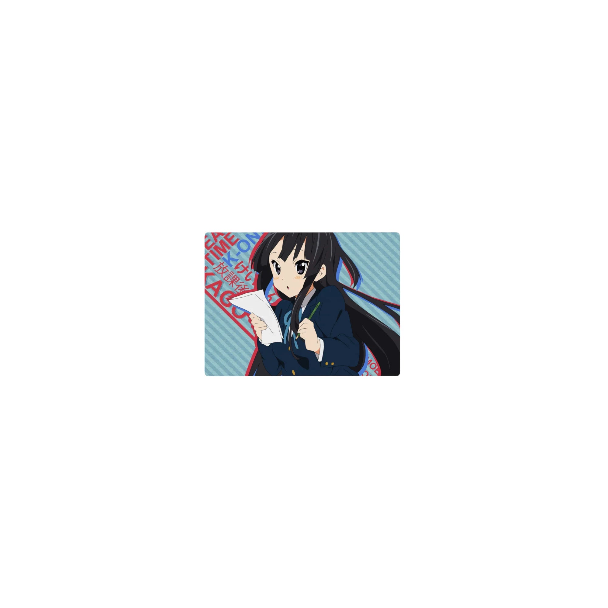 Classic anime girl mouse pad 14x10 inches with layered poster-style graphics, bold text, and desk-ready design.