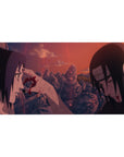 Naruto Shippuden Uchiha sunset scene anime desk pad, 40x20 inches, smooth mouse tracking.