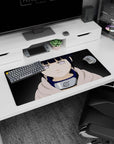 32x16 inches Naruto mouse pad with Hinata Hyuga staring forward, Byakugan eyes and Leaf Village headband.