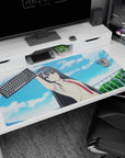40x20 inches Yukinoshita Yukino desk pad from My Teen Romantic Comedy SNAFU, sassy skyward pose.
