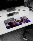 28x12 inches Hellsing mouse pad featuring Seras Victoria and Integra Hellsing staring down the night.