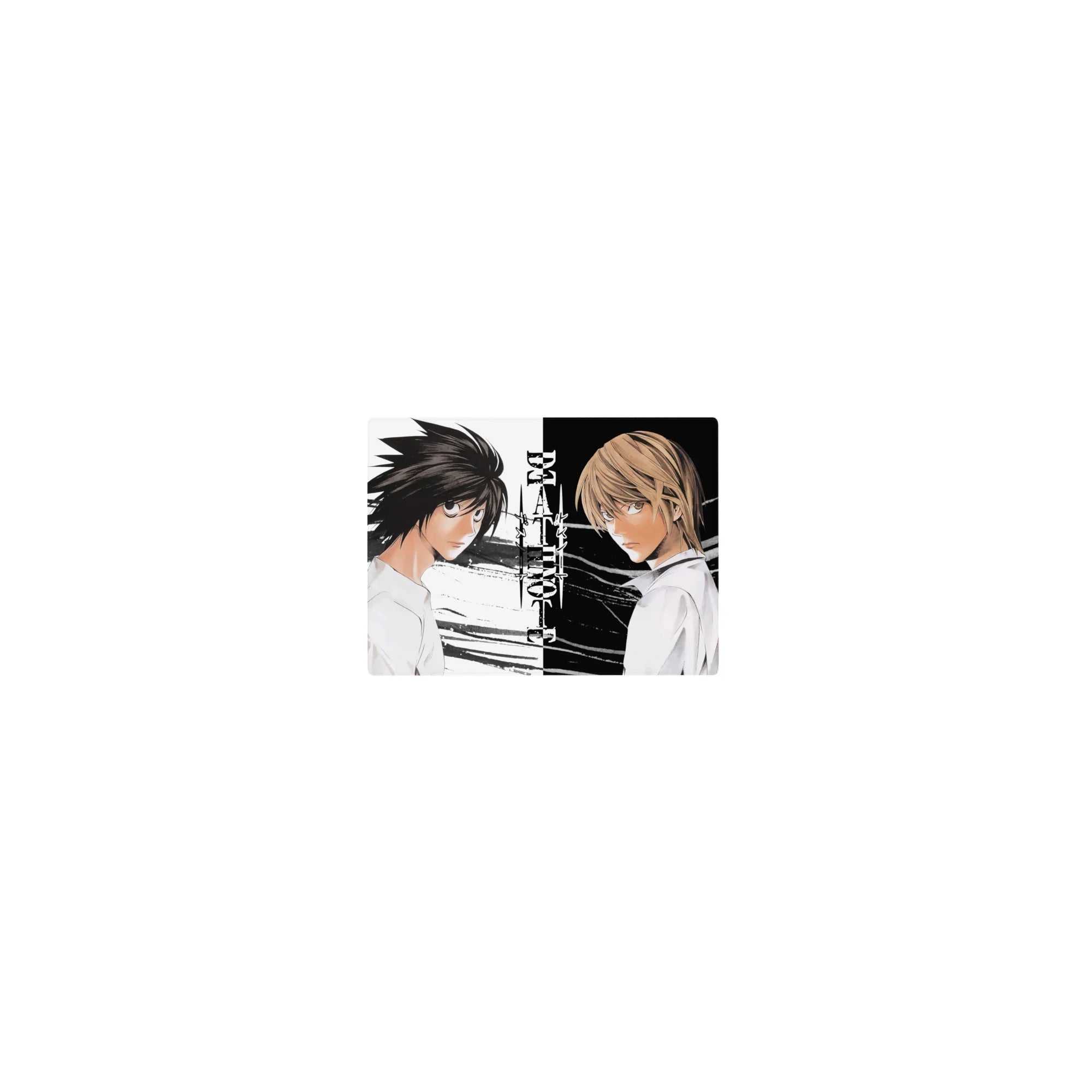 Death Note classic anime mouse pad 14x10 inches with split standoff design and bold logo.