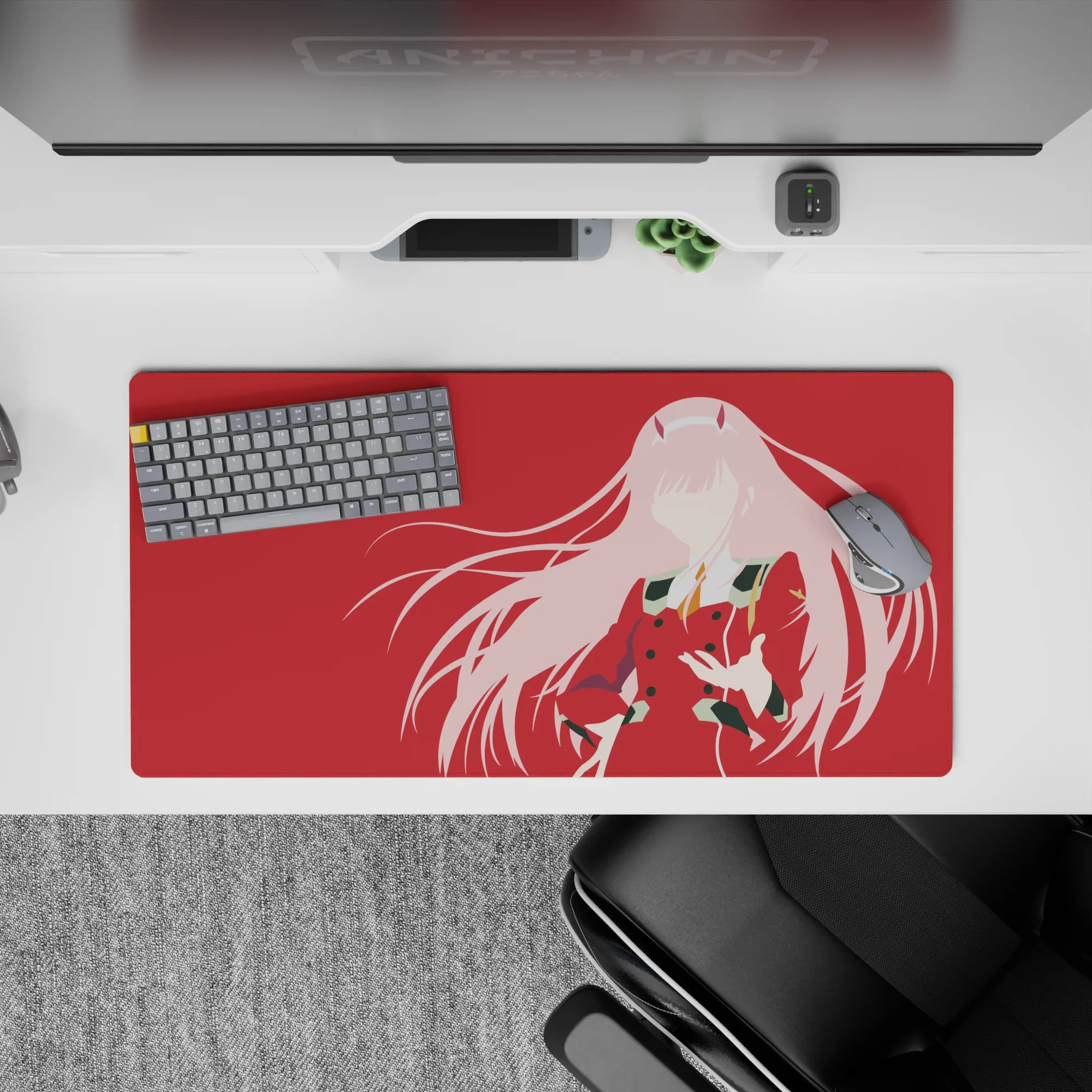 Darling In The Franxx - Anime Mouse Pad and Desk Pad - Zero Two Silhouette - AniChan