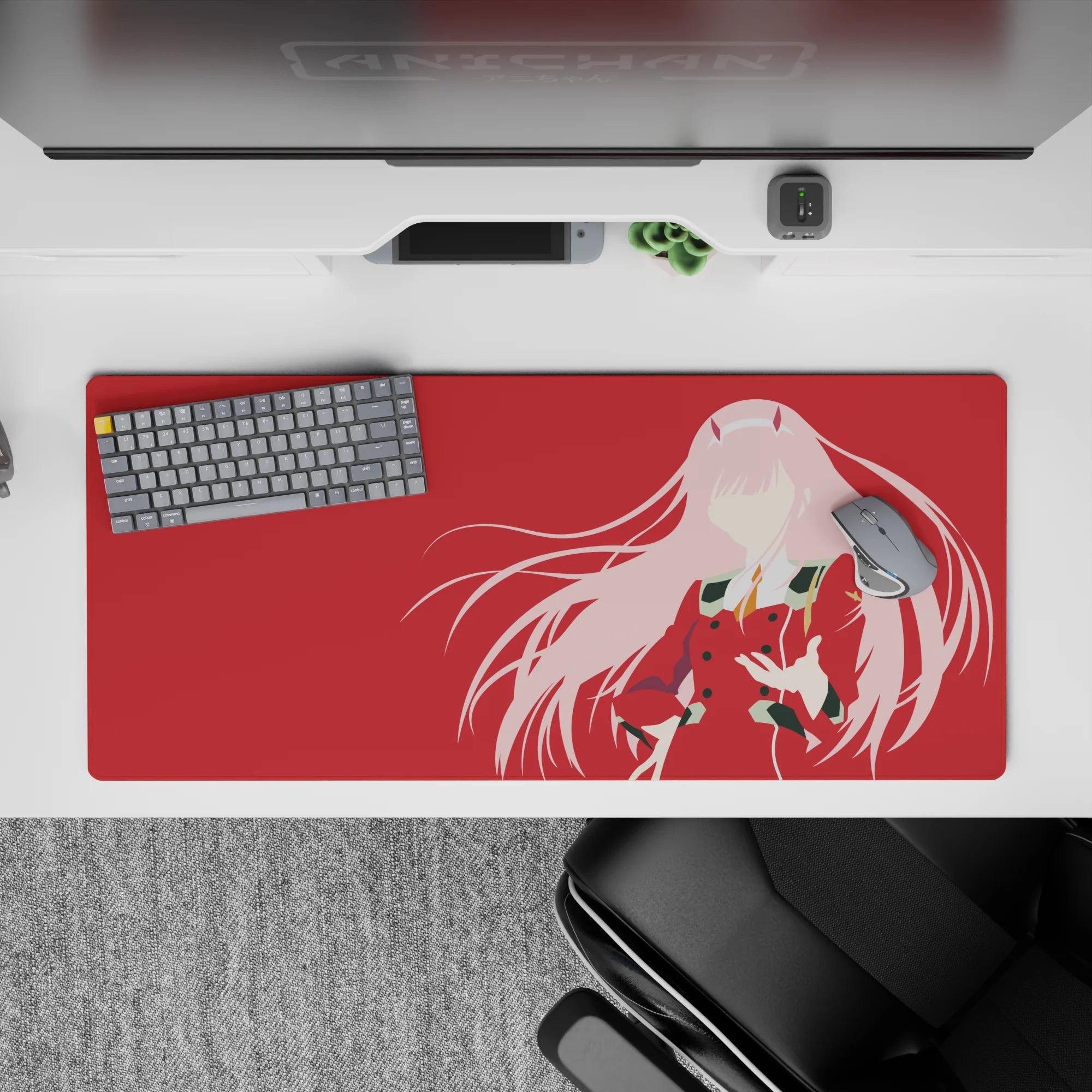 Darling In The Franxx - Anime Mouse Pad and Desk Pad - Zero Two Silhouette - AniChan