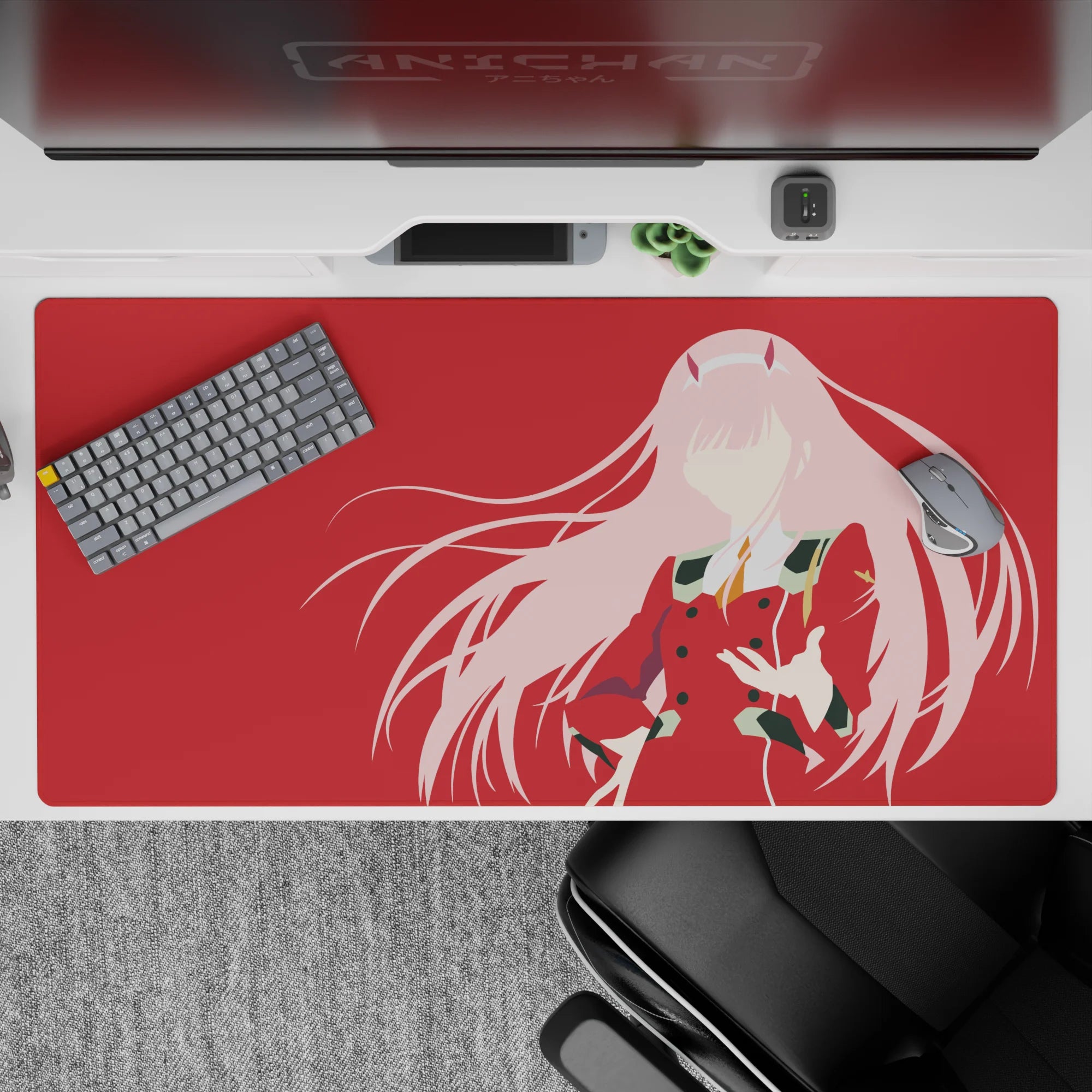 Darling In The Franxx - Anime Mouse Pad and Desk Pad - Zero Two Silhouette - AniChan