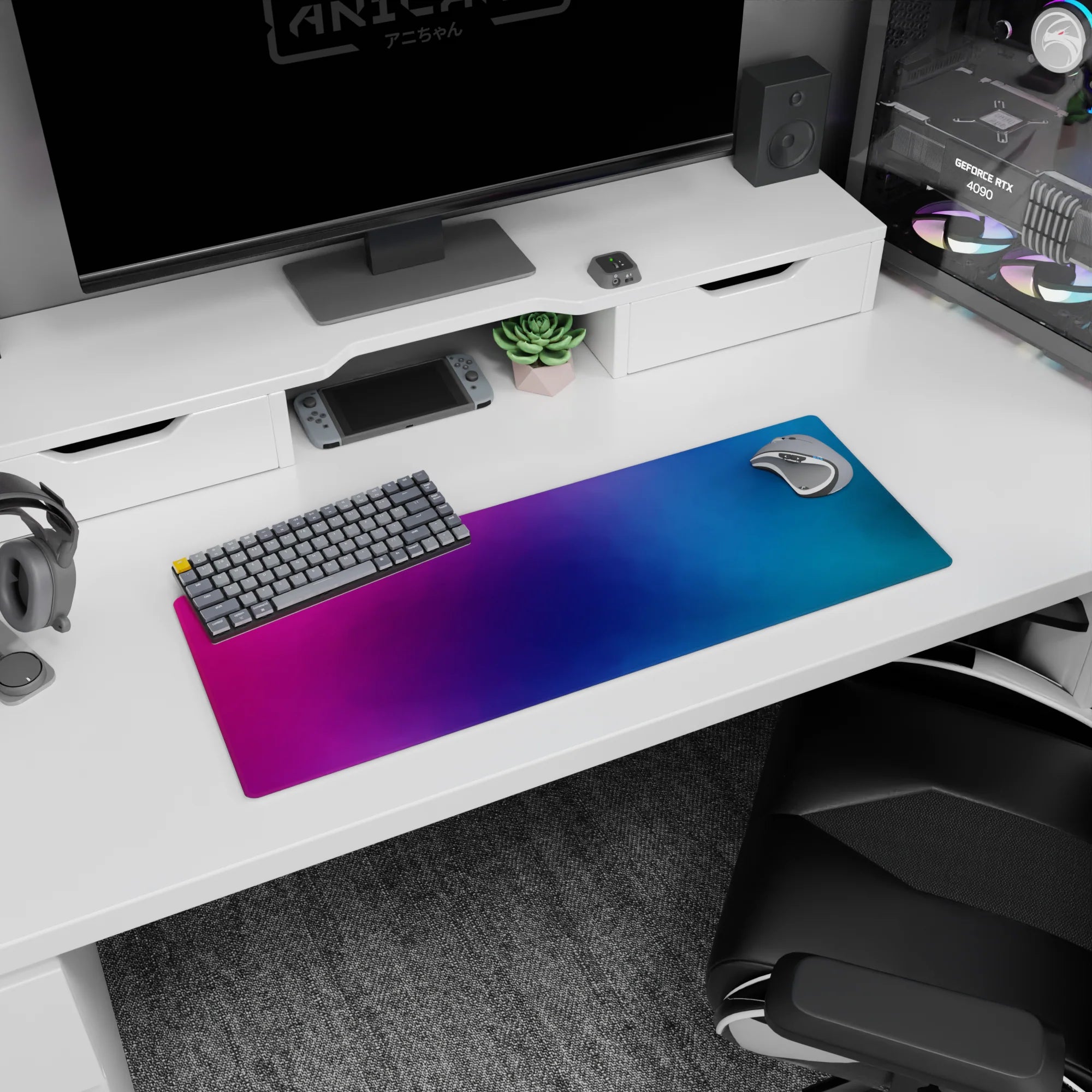 Abstract Gradient Deskmat | Mousepad | Deskpad - Dreamy Fusion - AniChan