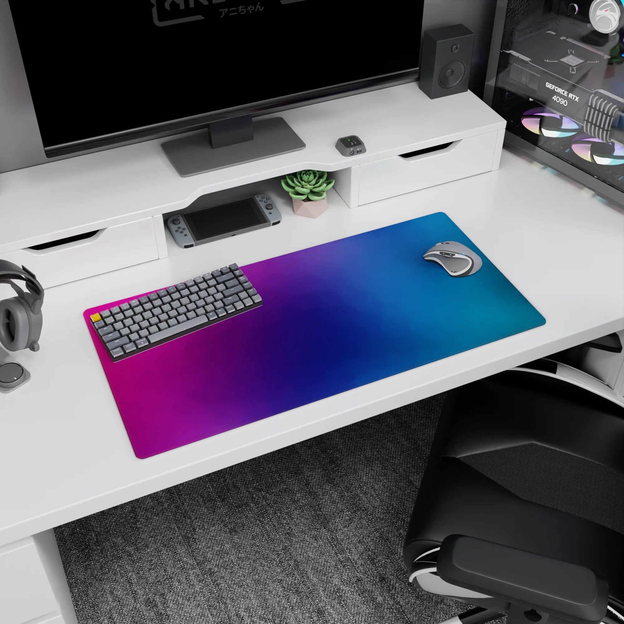 Abstract Gradient Deskmat | Mousepad | Deskpad - Dreamy Fusion - AniChan