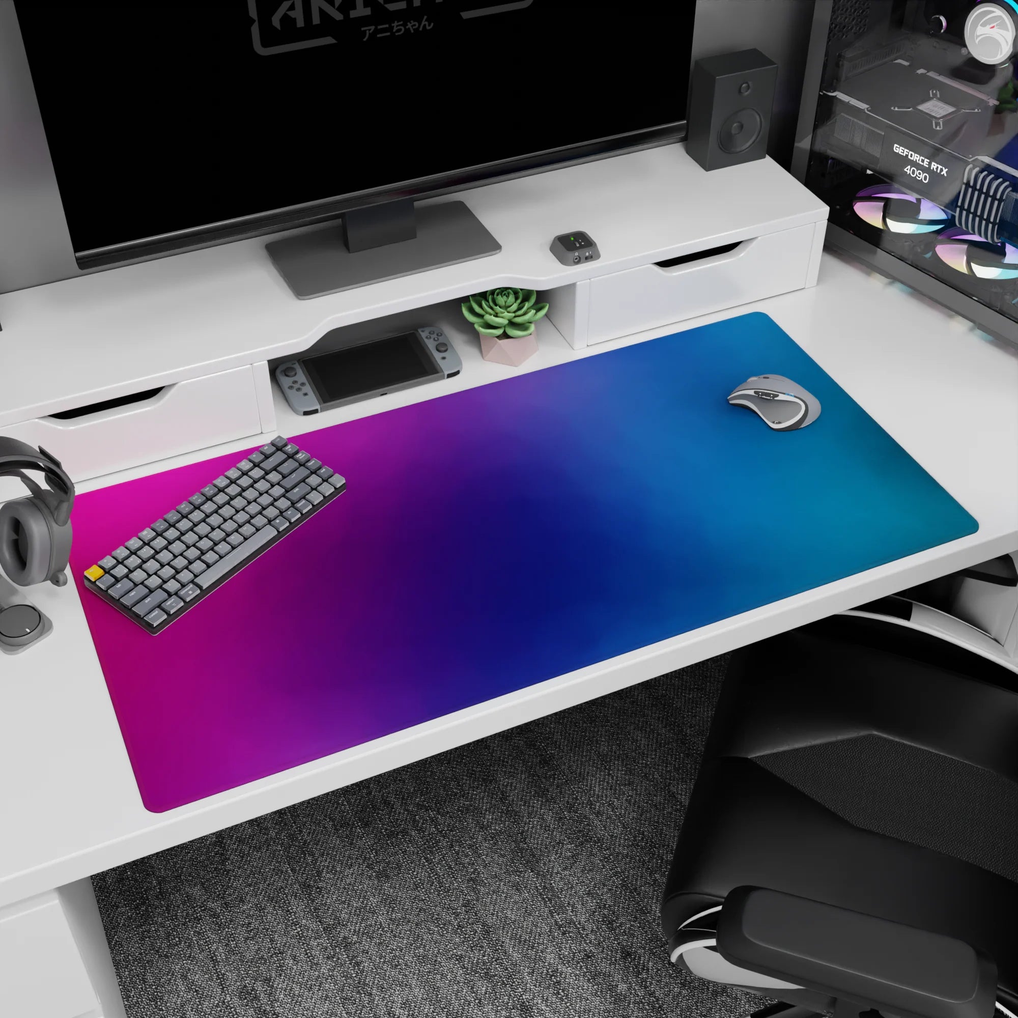 Abstract Gradient Deskmat | Mousepad | Deskpad - Dreamy Fusion - AniChan