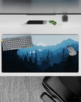 Vector Landscapes Deskmat | Mousepad | Deskpad - Moonlit Wilderness