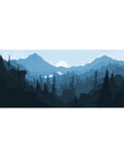 Vector Landscapes Deskmat | Mousepad | Deskpad - Moonlit Wilderness