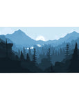 Vector Landscapes Deskmat | Mousepad | Deskpad - Moonlit Wilderness