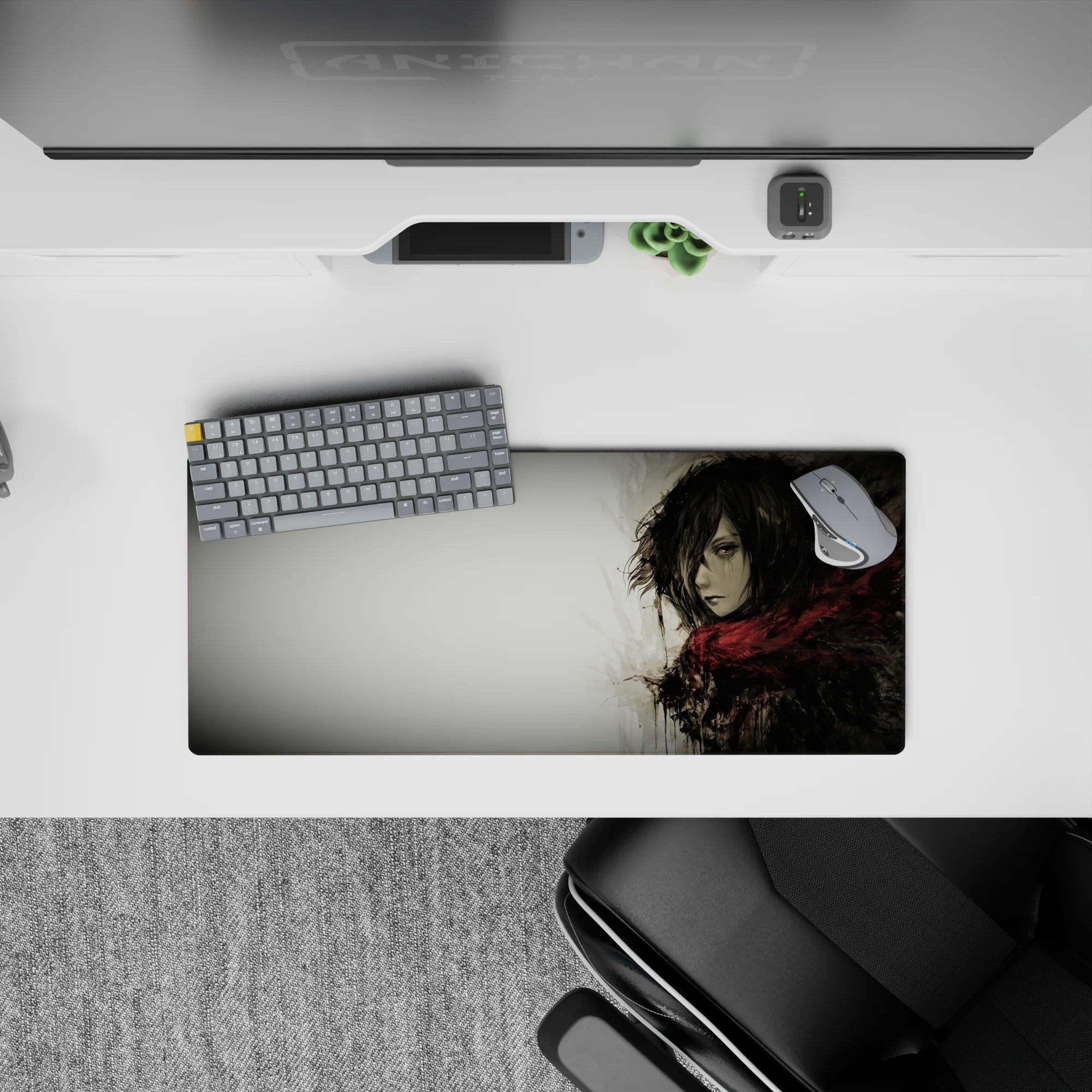 Attack on Titan - Anime Mouse Pad and Desk Pad - Mikasa&#39;s Resolve - AniChan