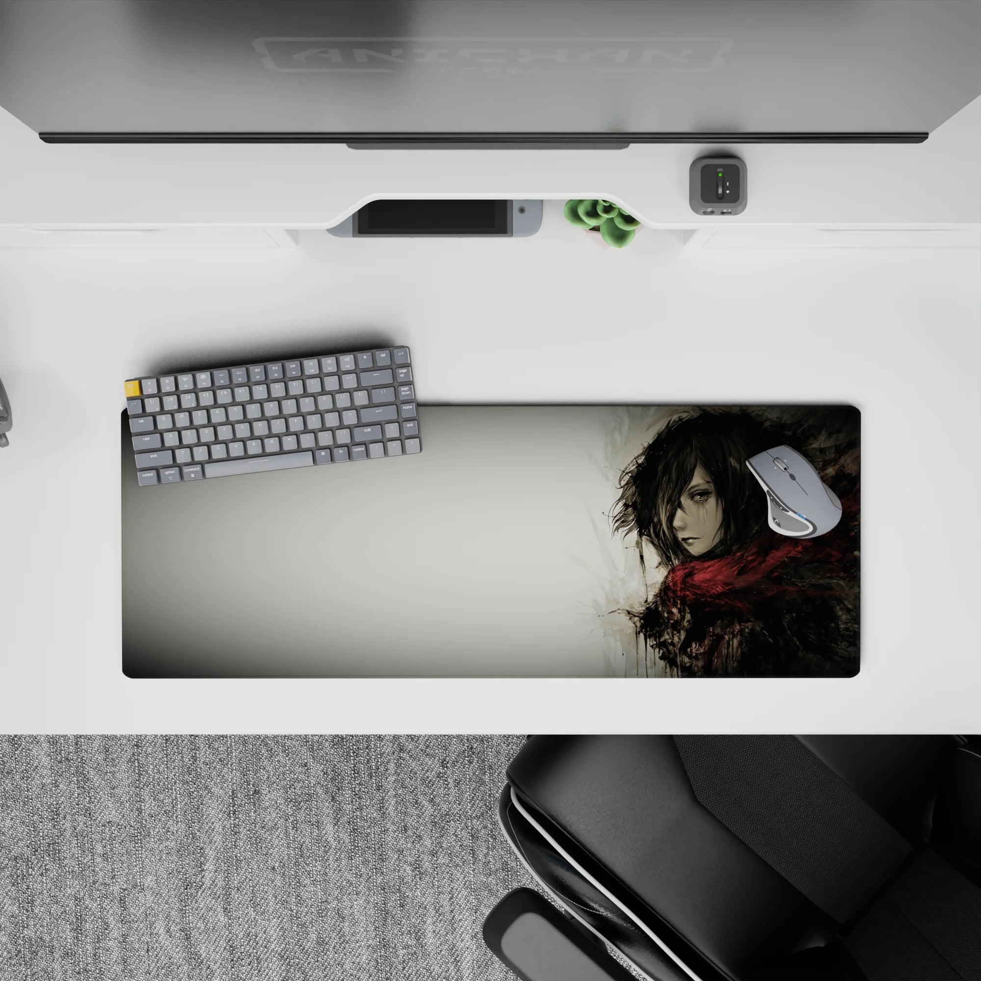 Attack on Titan - Anime Mouse Pad and Desk Pad - Mikasa&#39;s Resolve - AniChan