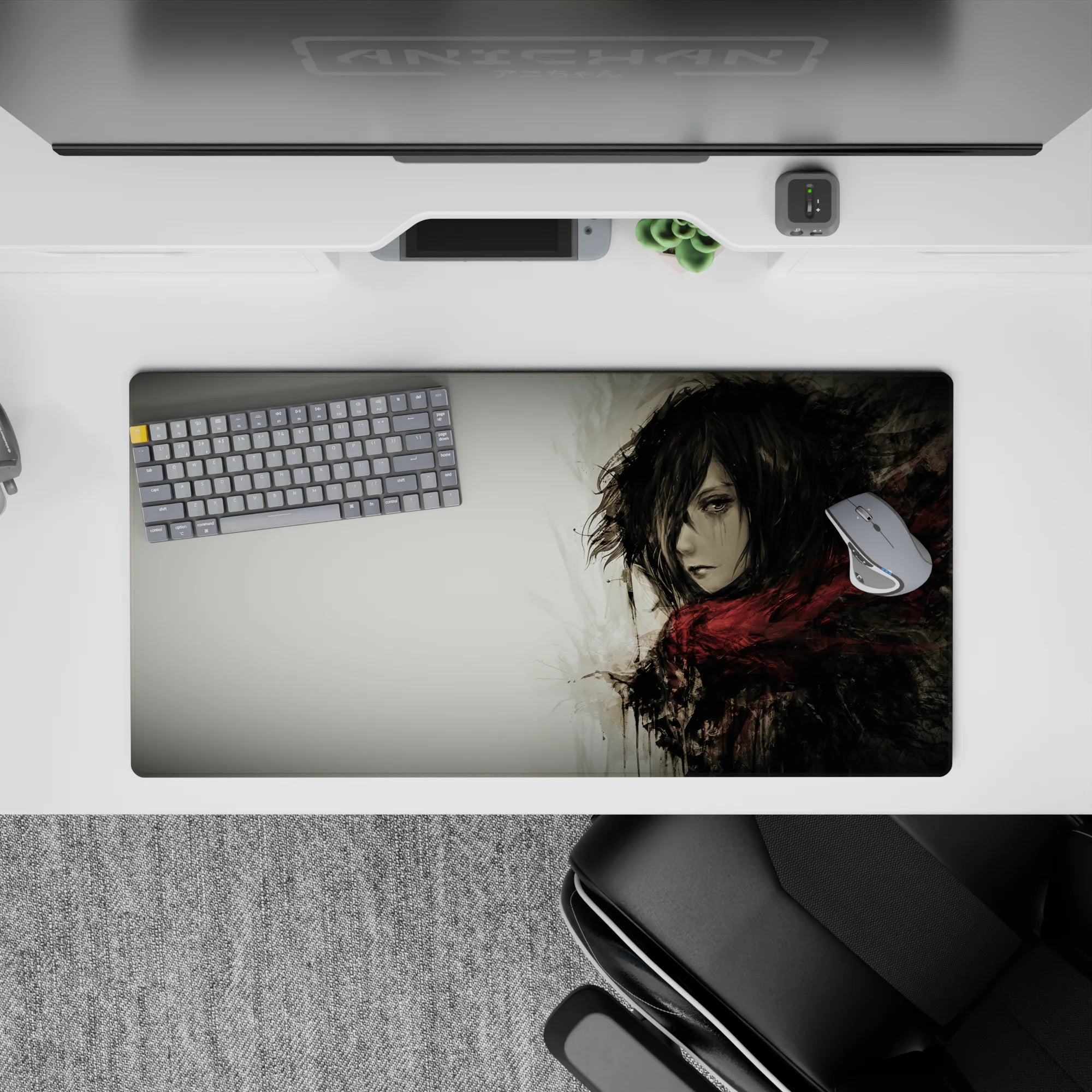 Attack on Titan - Anime Mouse Pad and Desk Pad - Mikasa&#39;s Resolve - AniChan