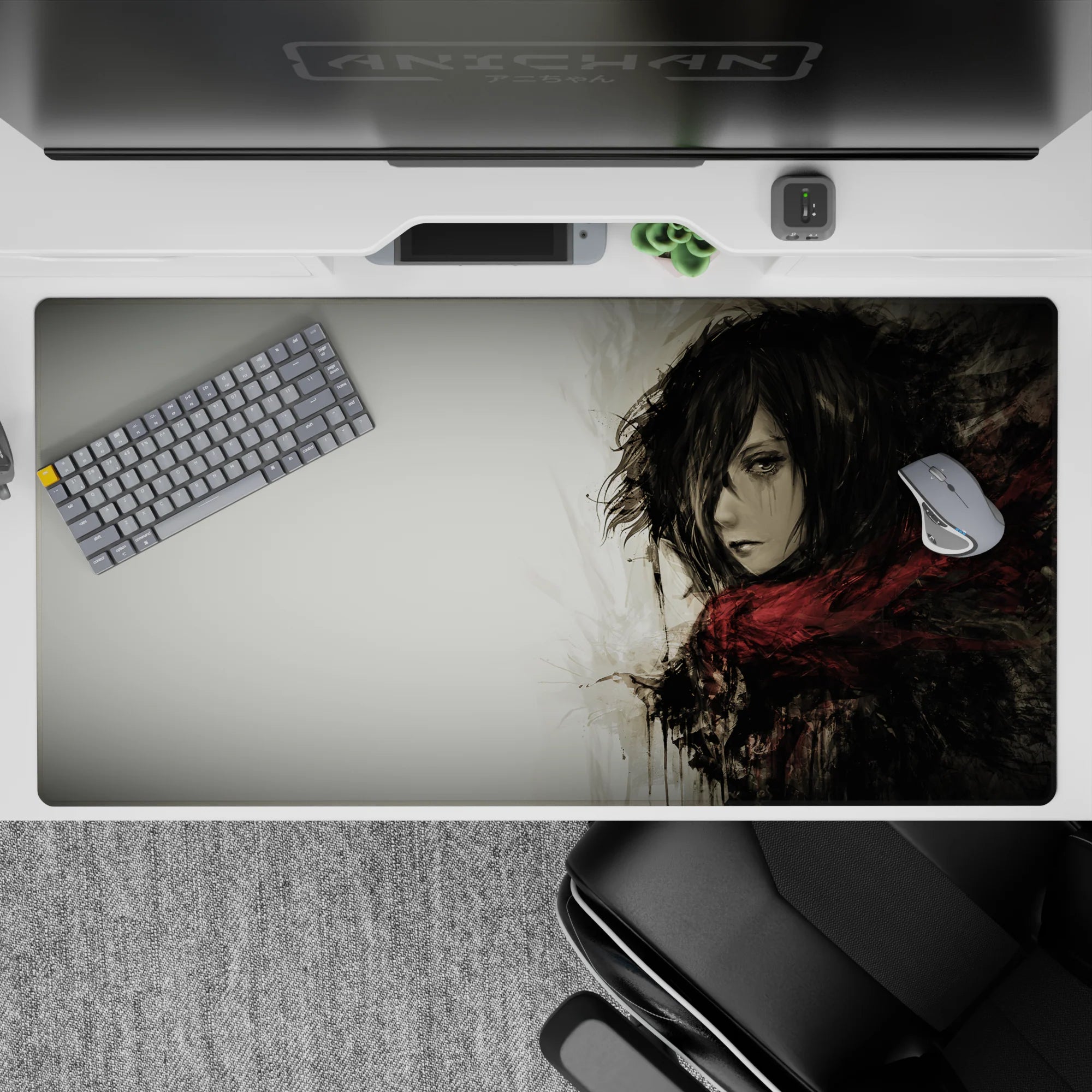 Attack on Titan - Anime Mouse Pad and Desk Pad - Mikasa's Resolve - AniChan