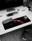 Lightning-like rivers across dark space mouse pad 32x12 inches, like a tiny galaxy under your hand.