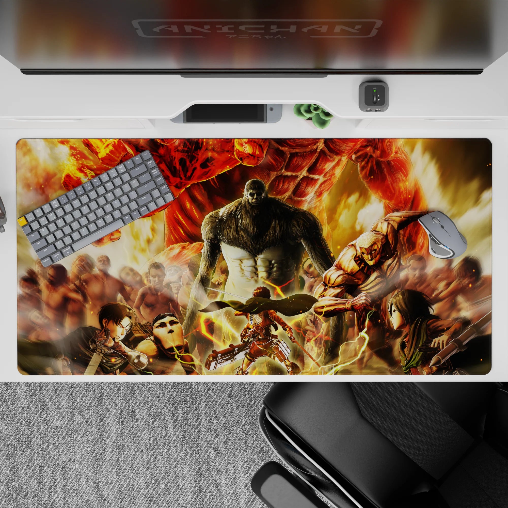 Attack on Titan - Anime Mouse Pad and Desk Pad - Titan Warfront - AniChan