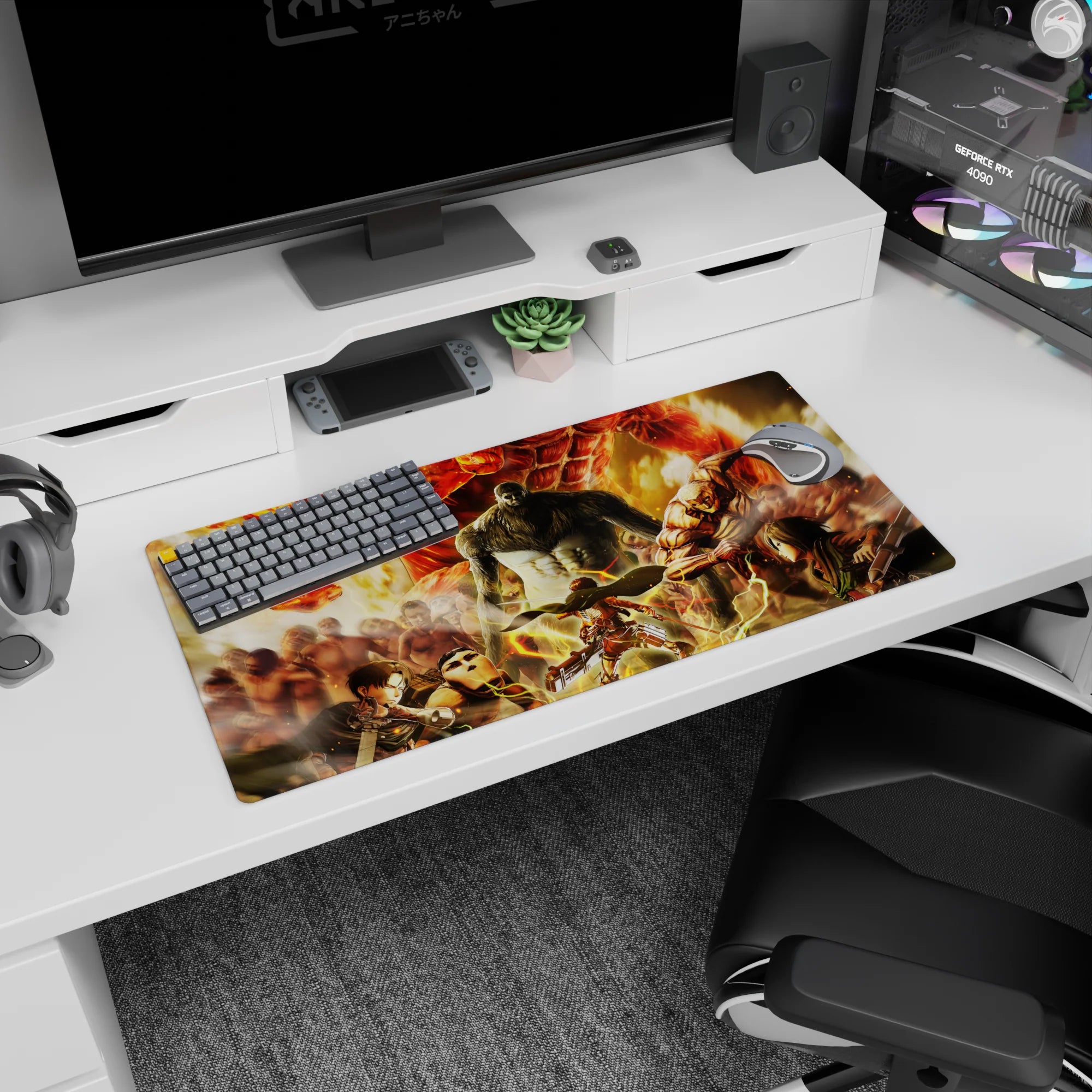 Attack on Titan - Anime Mouse Pad and Desk Pad - Titan Warfront - AniChan