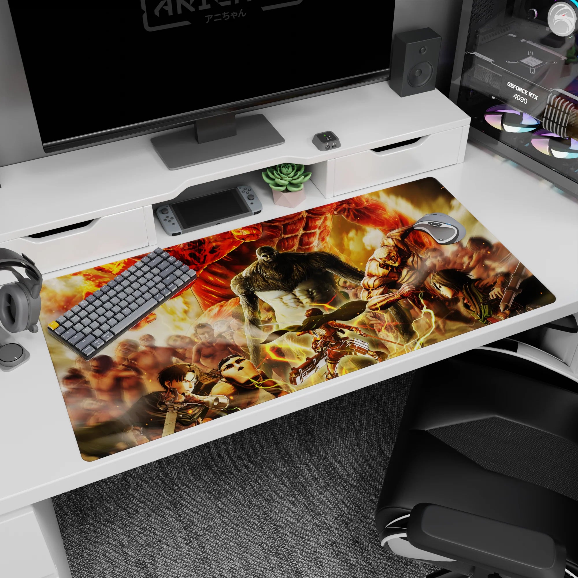 Attack on Titan - Anime Mouse Pad and Desk Pad - Titan Warfront - AniChan