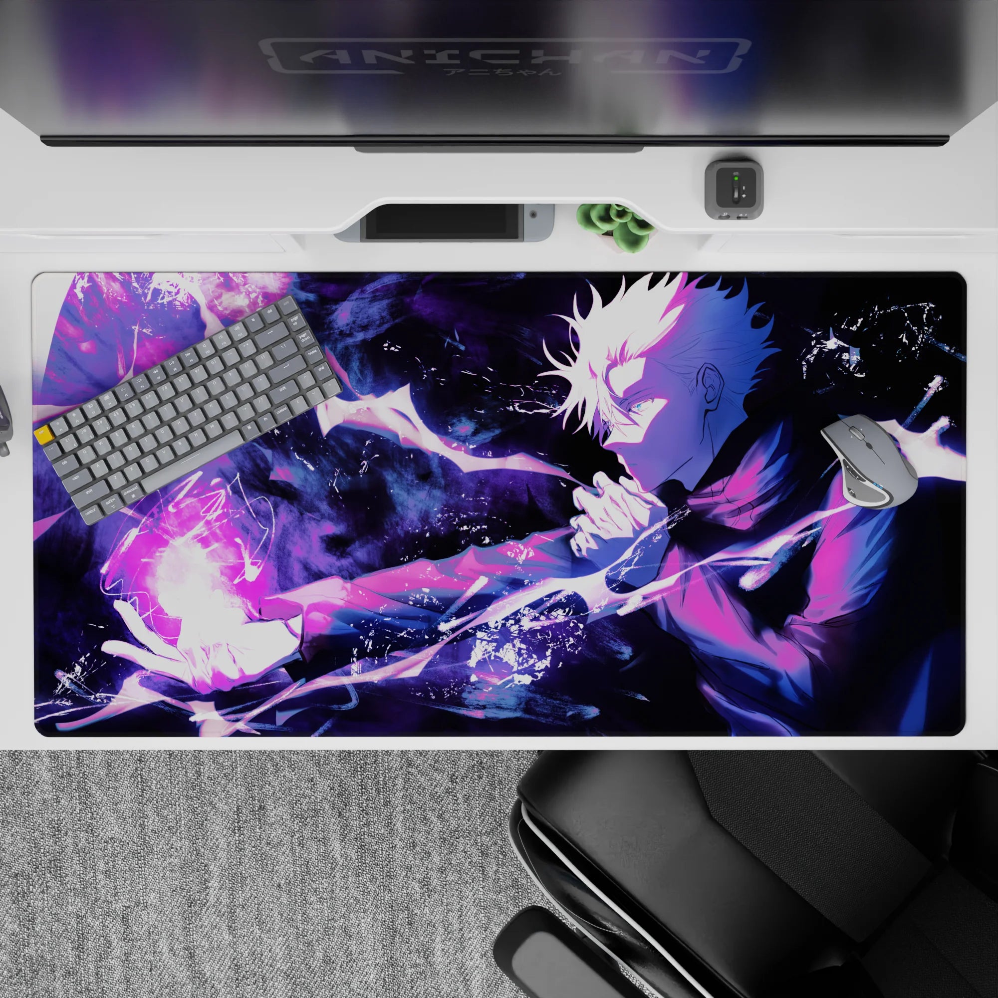 Jujutsu Kaisen Deskmat | Mousepad | Deskpad - Violet Energy Surge - AniChan