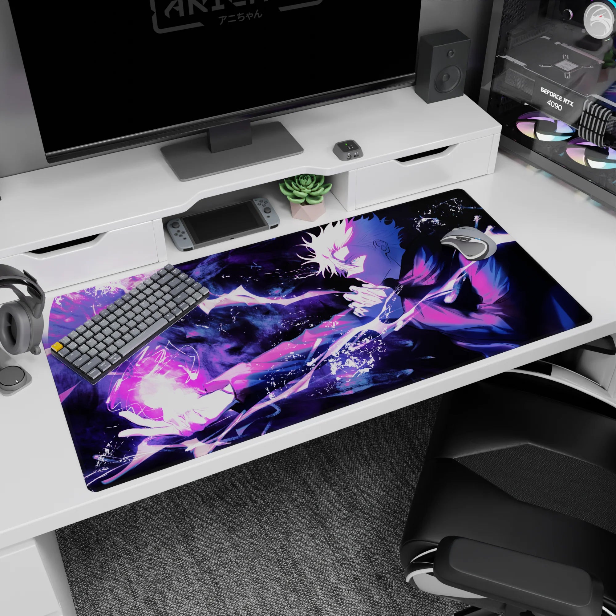 Jujutsu Kaisen Deskmat | Mousepad | Deskpad - Violet Energy Surge - AniChan