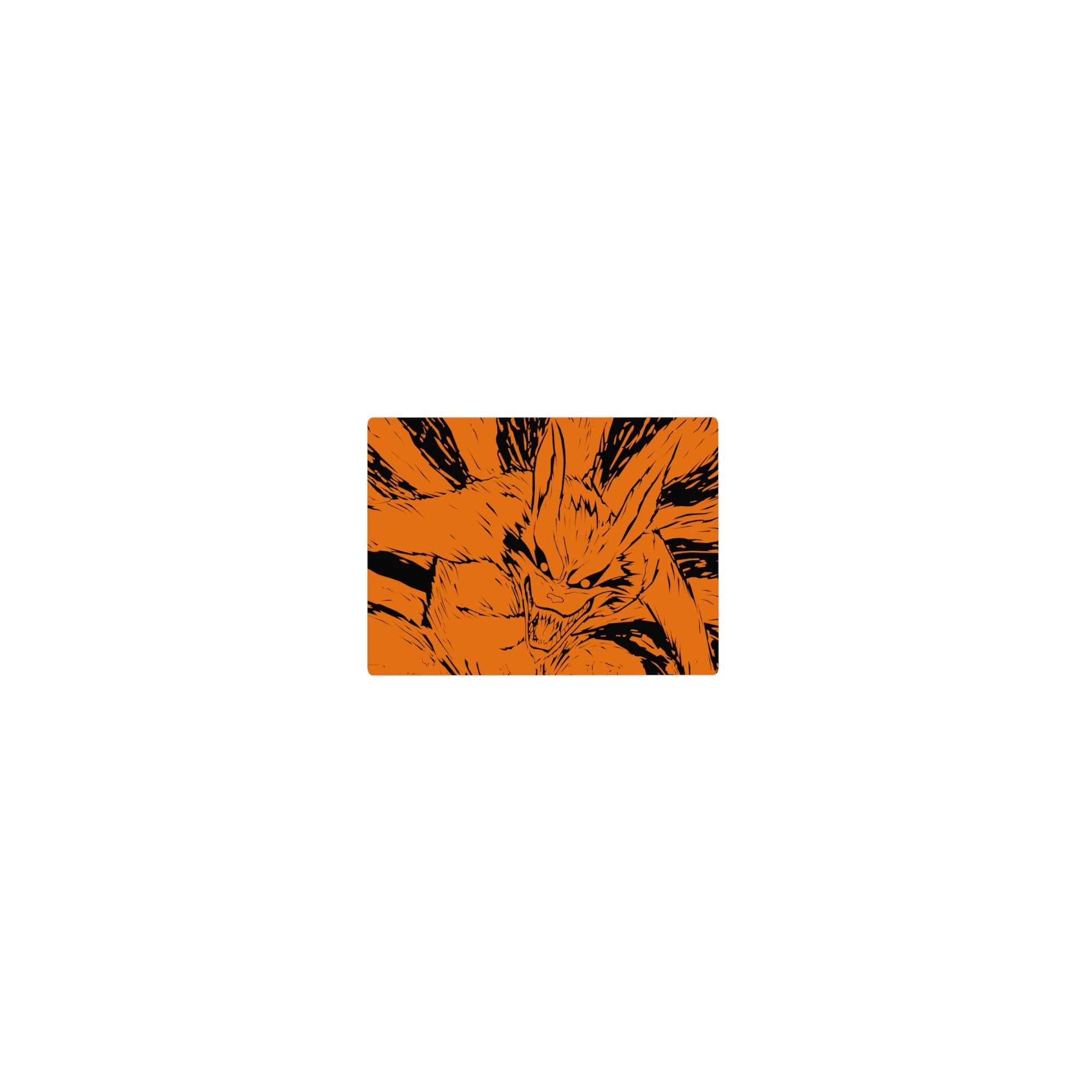 Classic anime mouse pad 14x10 inches with manga-style Kurama art, bold lines, and fierce desk-ready design.