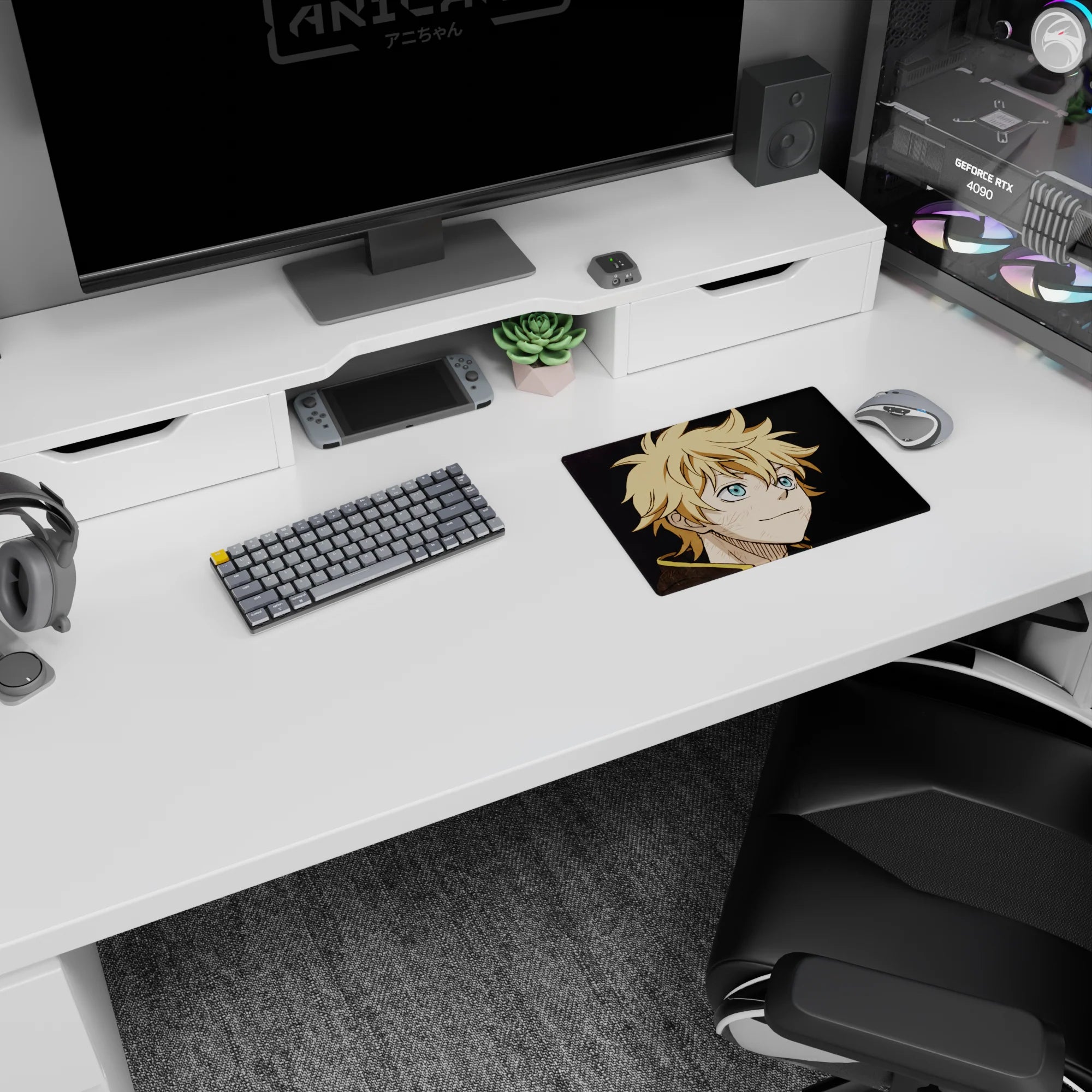 Black Clover - Anime Mouse Pad and Desk Pad - Lightning’s Smile