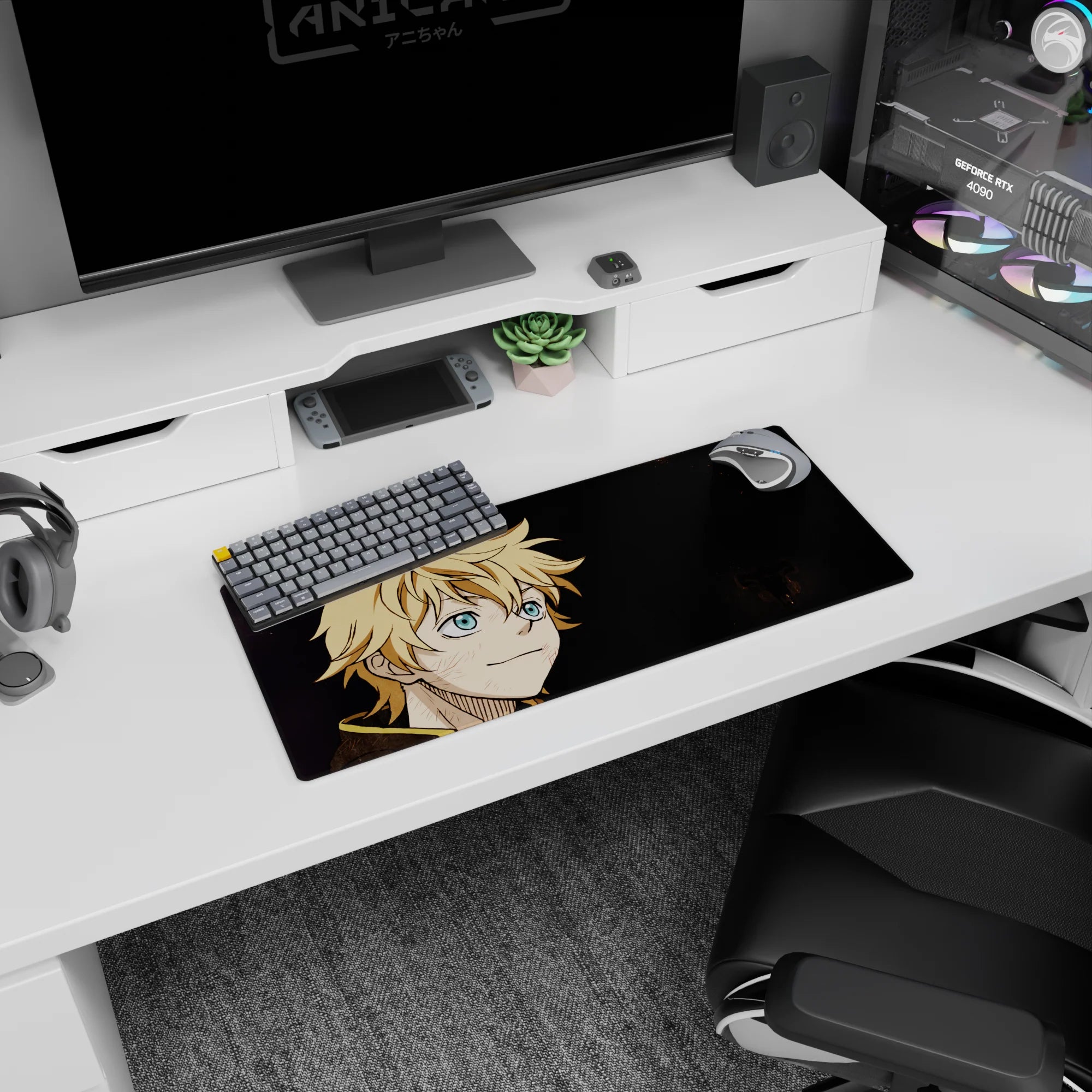 Black Clover - Anime Mouse Pad and Desk Pad - Lightning’s Smile