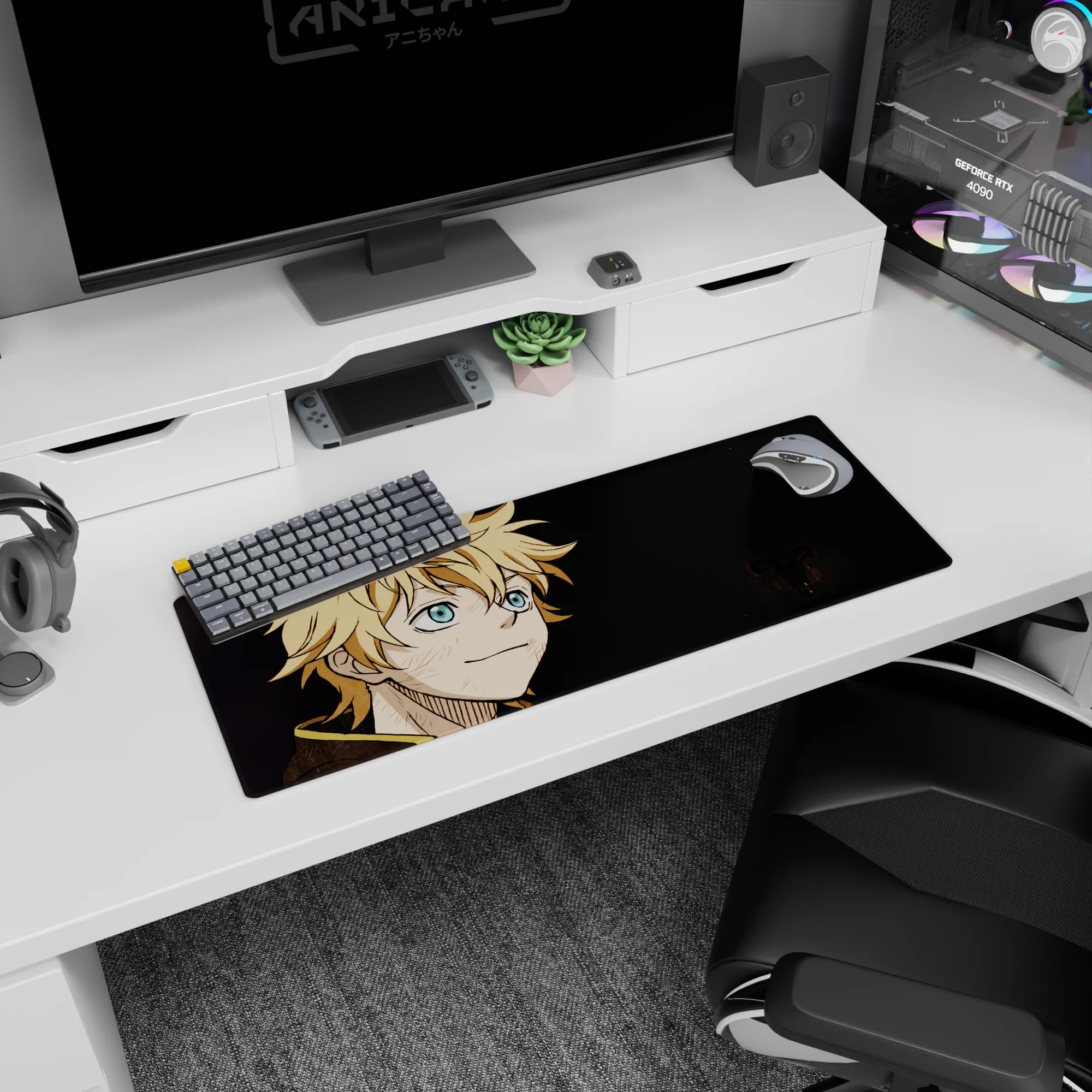 Black Clover - Anime Mouse Pad and Desk Pad - Lightning’s Smile