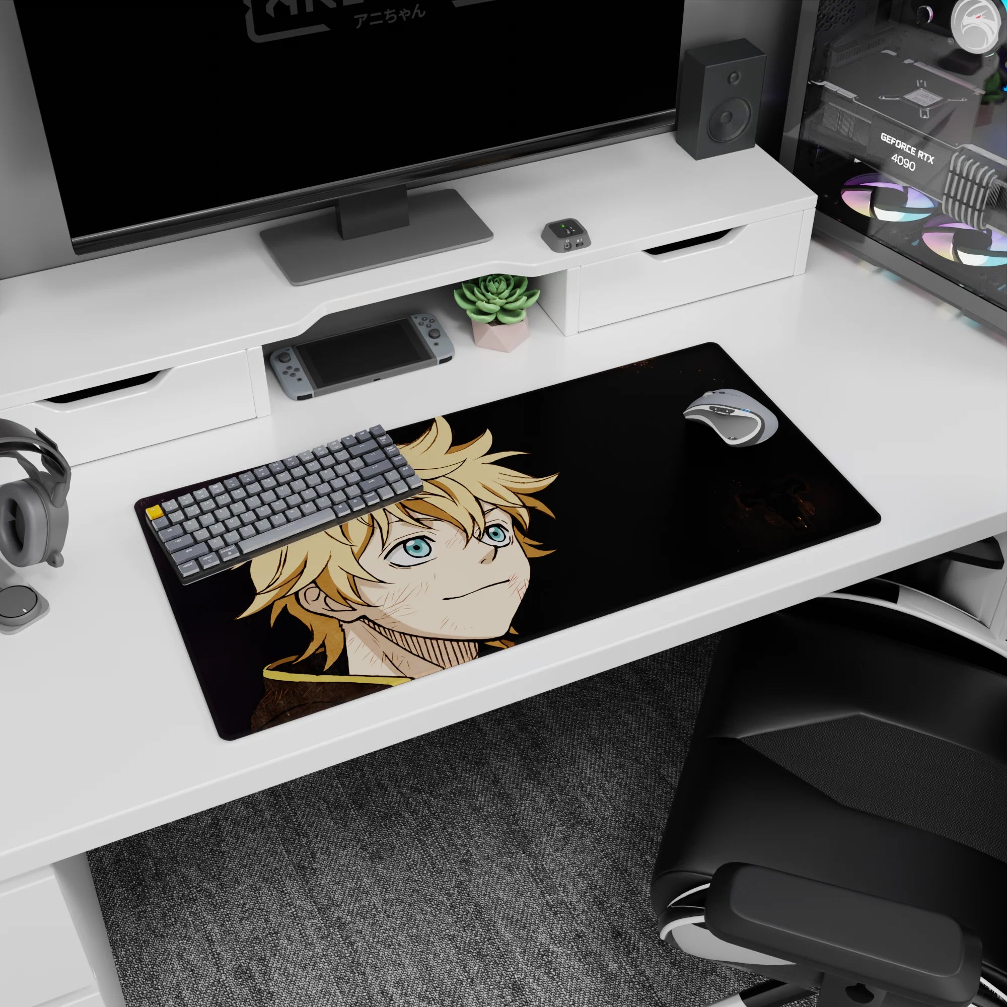 Black Clover - Anime Mouse Pad and Desk Pad - Lightning’s Smile