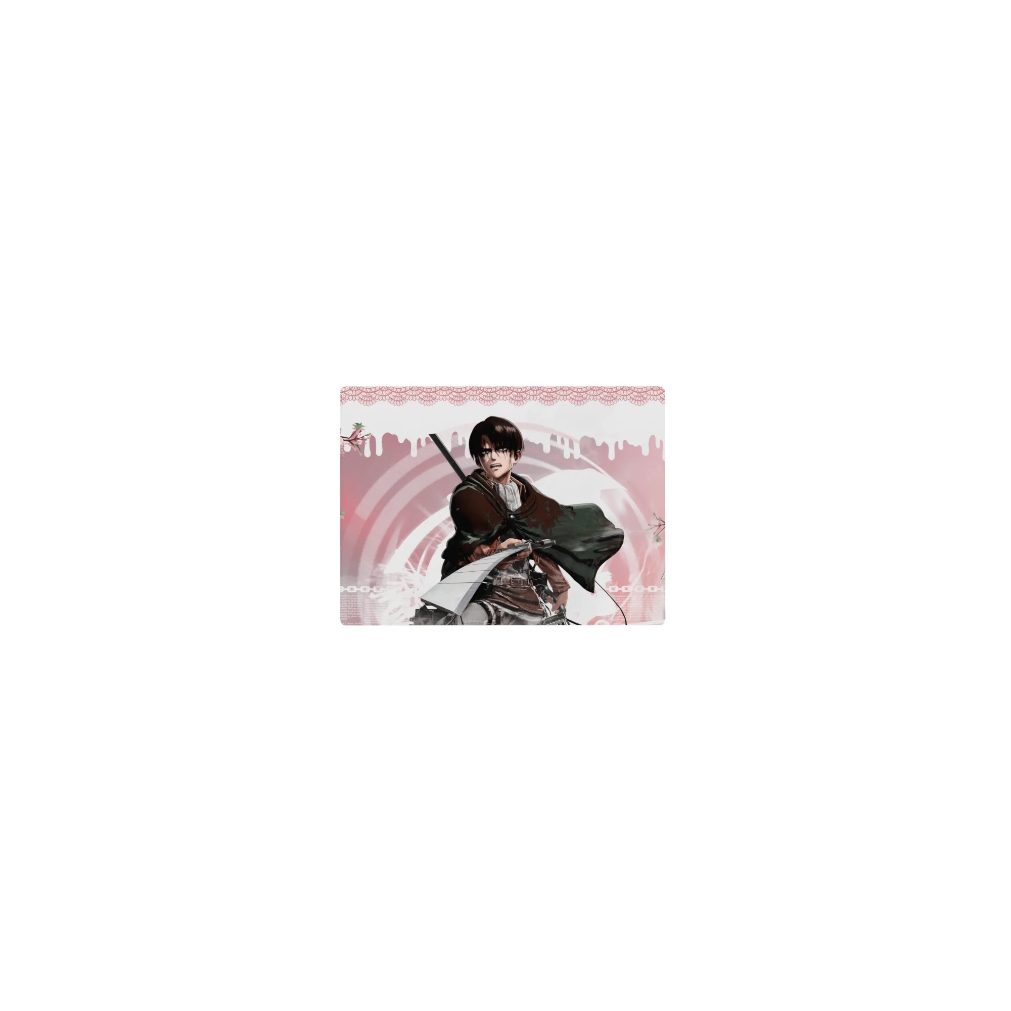 Attack on Titan - Anime Mouse Pad and Desk Pad - Levi: Cherry Blossom Strike - AniChan