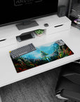 Fantasy Landscapes Deskmat | Mousepad | Deskpad - Enchanted Mountain Oasis