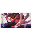 32x16 inches anime mouse pad featuring Sarada Uchiha action art with Sharingan and Konoha headband.