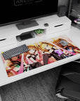Cinderella Girls desk pad 36x16 inches featuring Anastasia, Uzuki Shimamura, and the Jougasaki sisters.