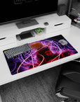 Edward Elric anime mouse pad 32x16 inches turning back before a glowing transmutation circle.