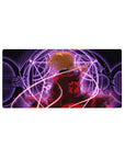 Fullmetal Alchemist anime mouse pad 32x16 inches with red coat, alchemy circle, and dramatic energy.