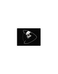 Midnight skull with white orbit lines classic mouse pad, 14x10 inches.