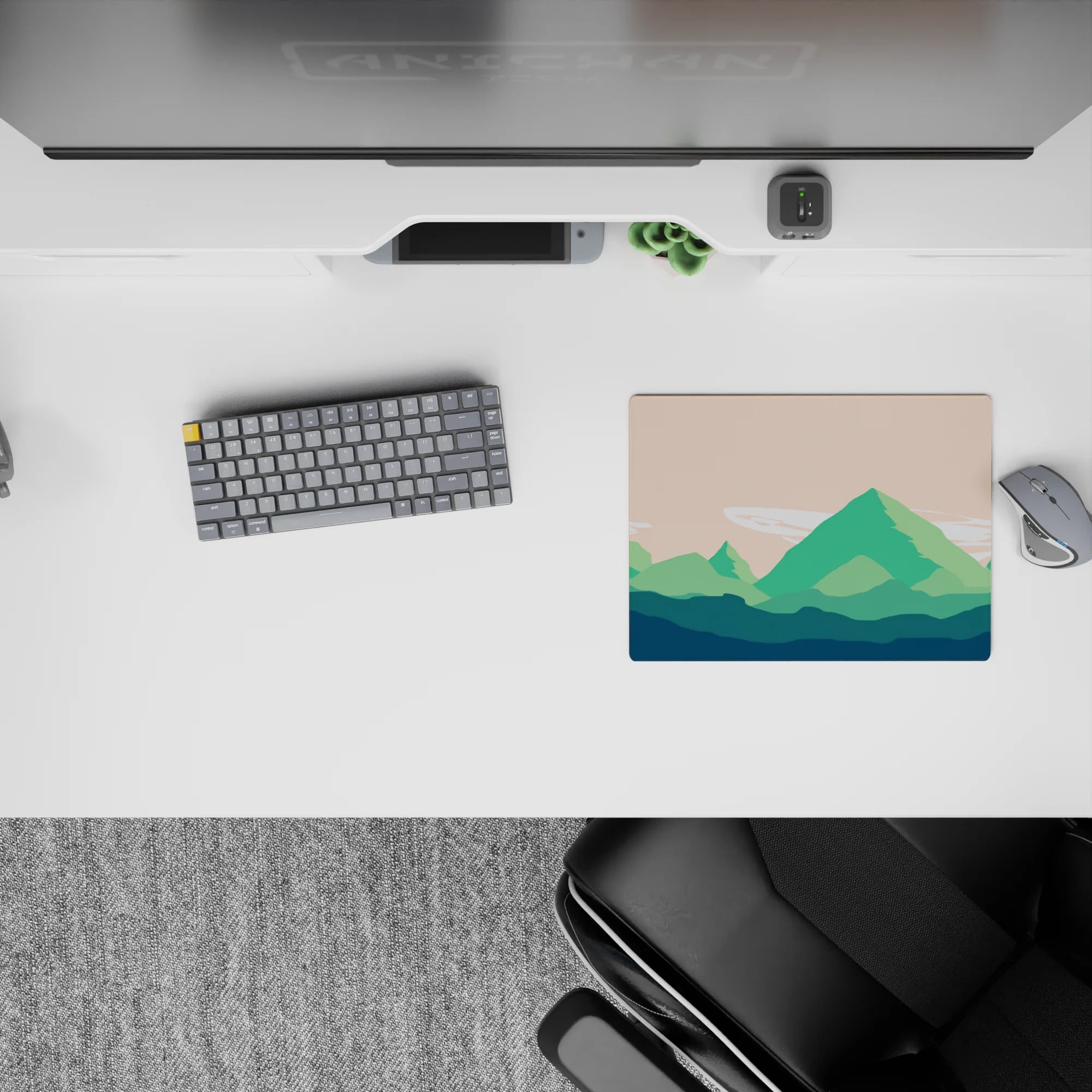 Vector Landscapes Deskmat | Mousepad | Deskpad - Mountain Calm