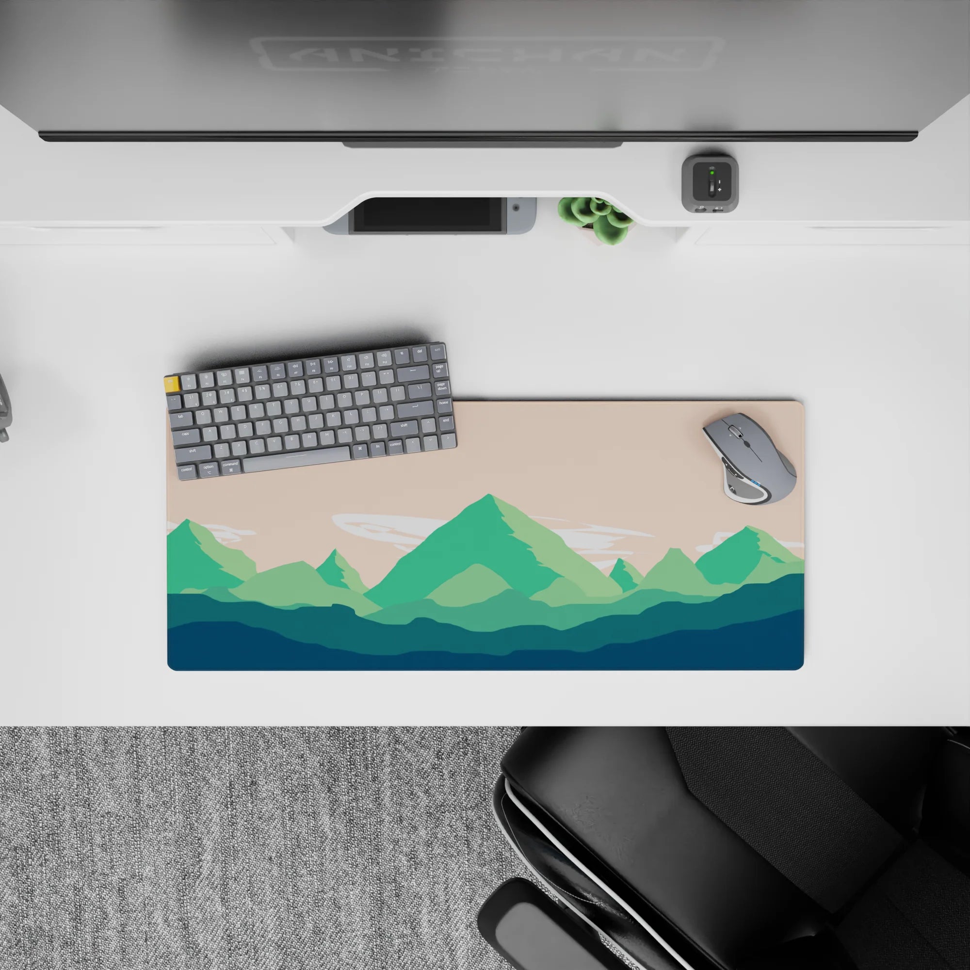 Vector Landscapes Deskmat | Mousepad | Deskpad - Mountain Calm