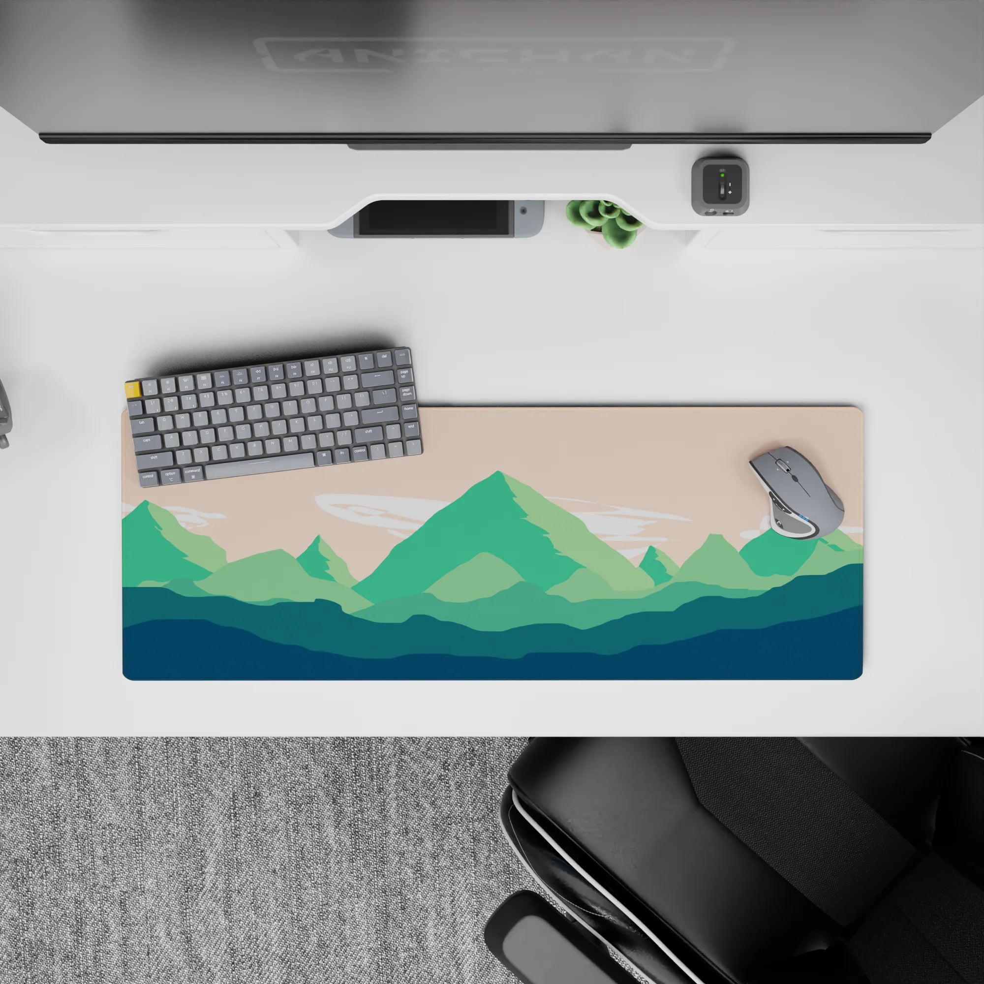 Vector Landscapes Deskmat | Mousepad | Deskpad - Mountain Calm