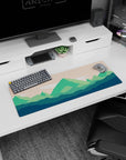 Vector Landscapes Deskmat | Mousepad | Deskpad - Mountain Calm