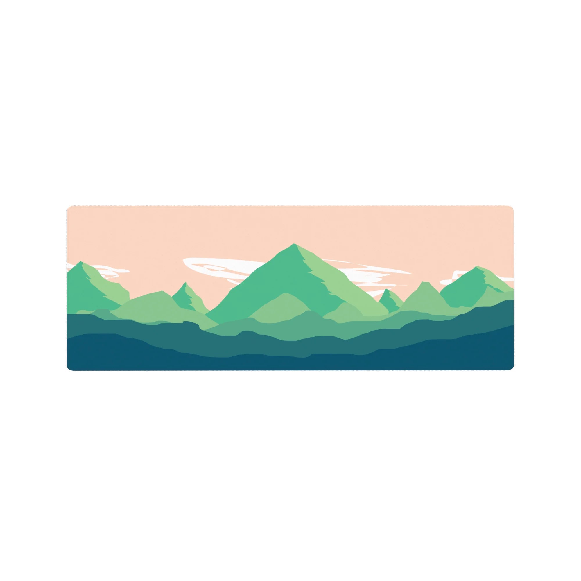 Vector Landscapes Deskmat | Mousepad | Deskpad - Mountain Calm